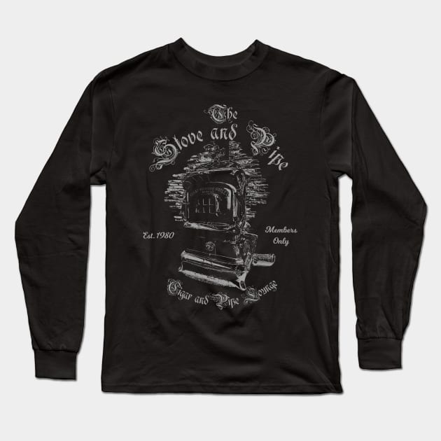 The Stove and Pipe Cigar and Pipe Lounge Long Sleeve T-Shirt by befreeindeed